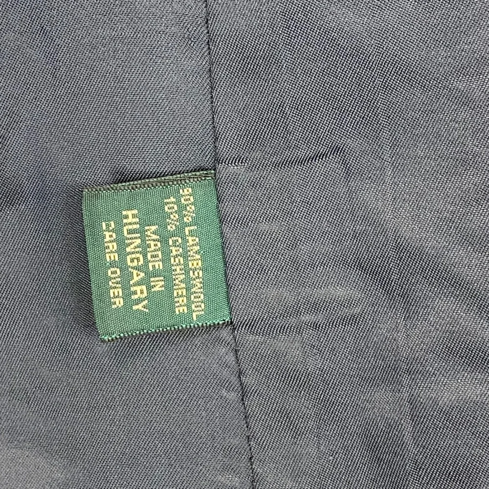 Vintage J.Crew Oarsman Cashmere Blazer Sport Coat Mens 42R Black 90s Academia
